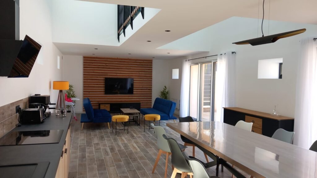 pièce de vie gîte familial finistère le clos d'ici